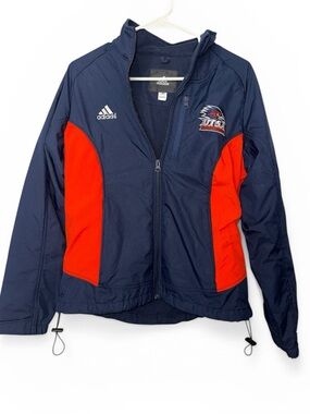 Adidas UTSA Roadrunners Jacket Women’s Medium M Blue Orange Full Zip Athletic